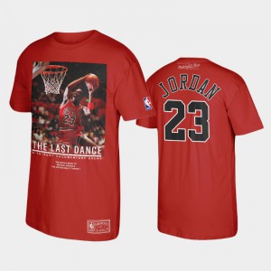 Michael Jordan Chicago Bulls #23 Men's The Last Dance Bulls Slam Dunk T-Shirt - Red