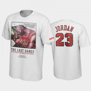 Michael Jordan Chicago Bulls #23 Men's The Last Dance Bulls Acceptance Speech T-Shirt - White