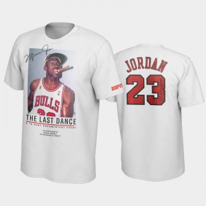 Michael Jordan Chicago Bulls #23 Men's The Last Dance Bulls Cigar T-Shirt - White