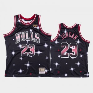 Michael Jordan Chicago Bulls #23 Men's Airbrush Fashion Jersey - Black