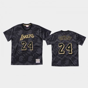 Kobe Bryant Los Angeles Lakers #24 Men's Black Toile Mesh T-Shirt - Black
