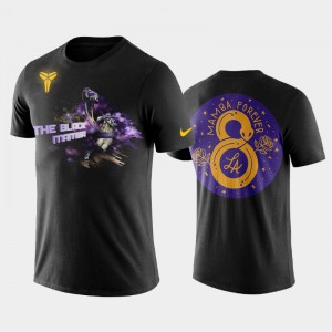 Kobe Bryant Los Angeles Lakers Men's Mamba Mentality Mamba Logo RIP T-Shirt - Black