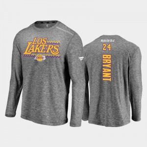 Kobe Bryant Los Angeles Lakers Men's Noches Ene-Be-A Authentic Shooting Long Sleeve T-Shirt - Charcoal