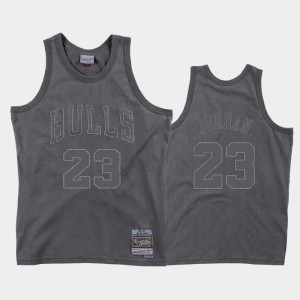 Michael Jordan Chicago Bulls #23 Men's Washed Out Jersey - Gray