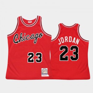 Michael Jordan Chicago Bulls #23 Men's Hardwood Classics Throwback Premium Authentic Rookie Jersey - Red